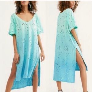 Free People Palm Springs Big Wave eyelet swim coverup dress